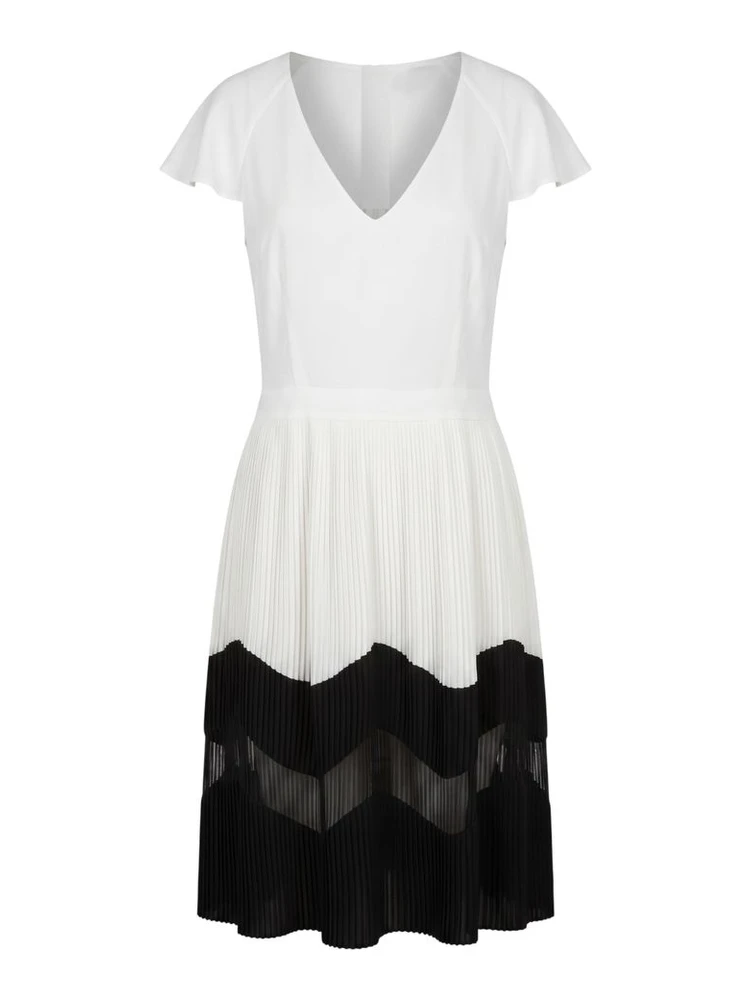 White Polyester Women Dress