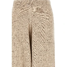 Beige Wool Athletic Pants