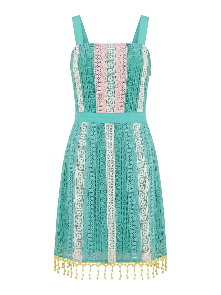 Green Cotton Women Dress