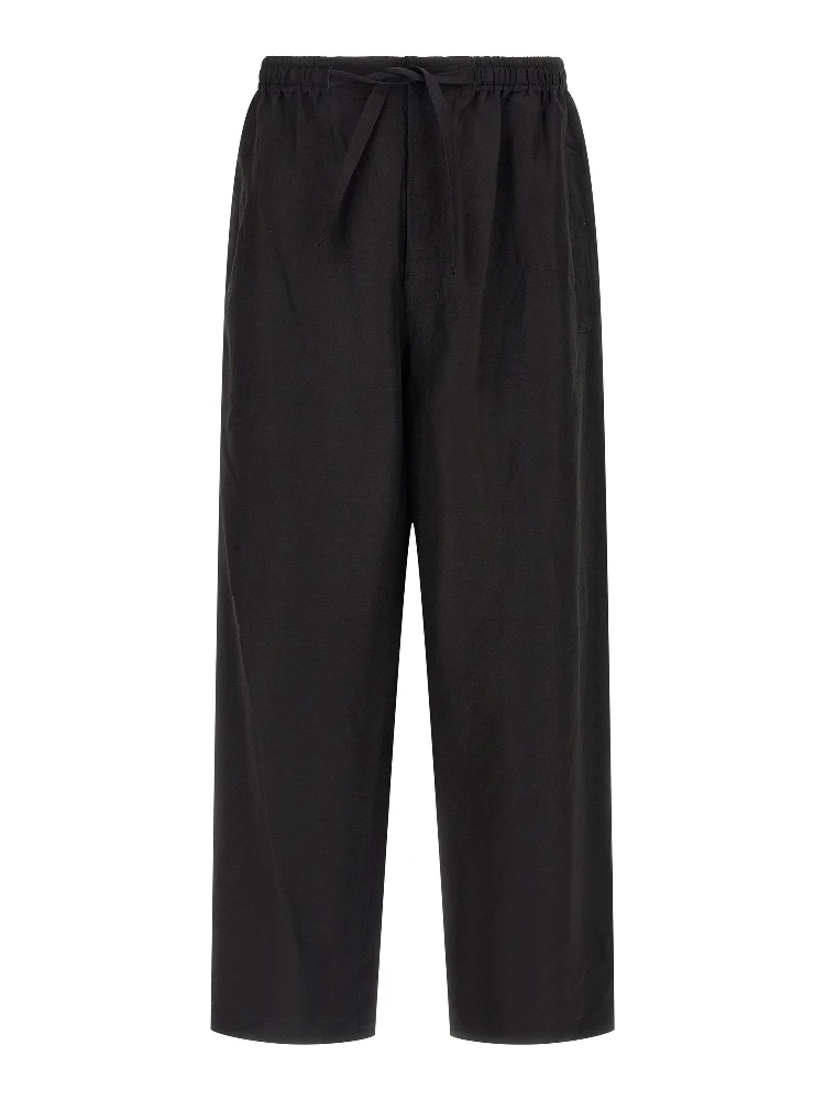 Black Linen Casual Pants