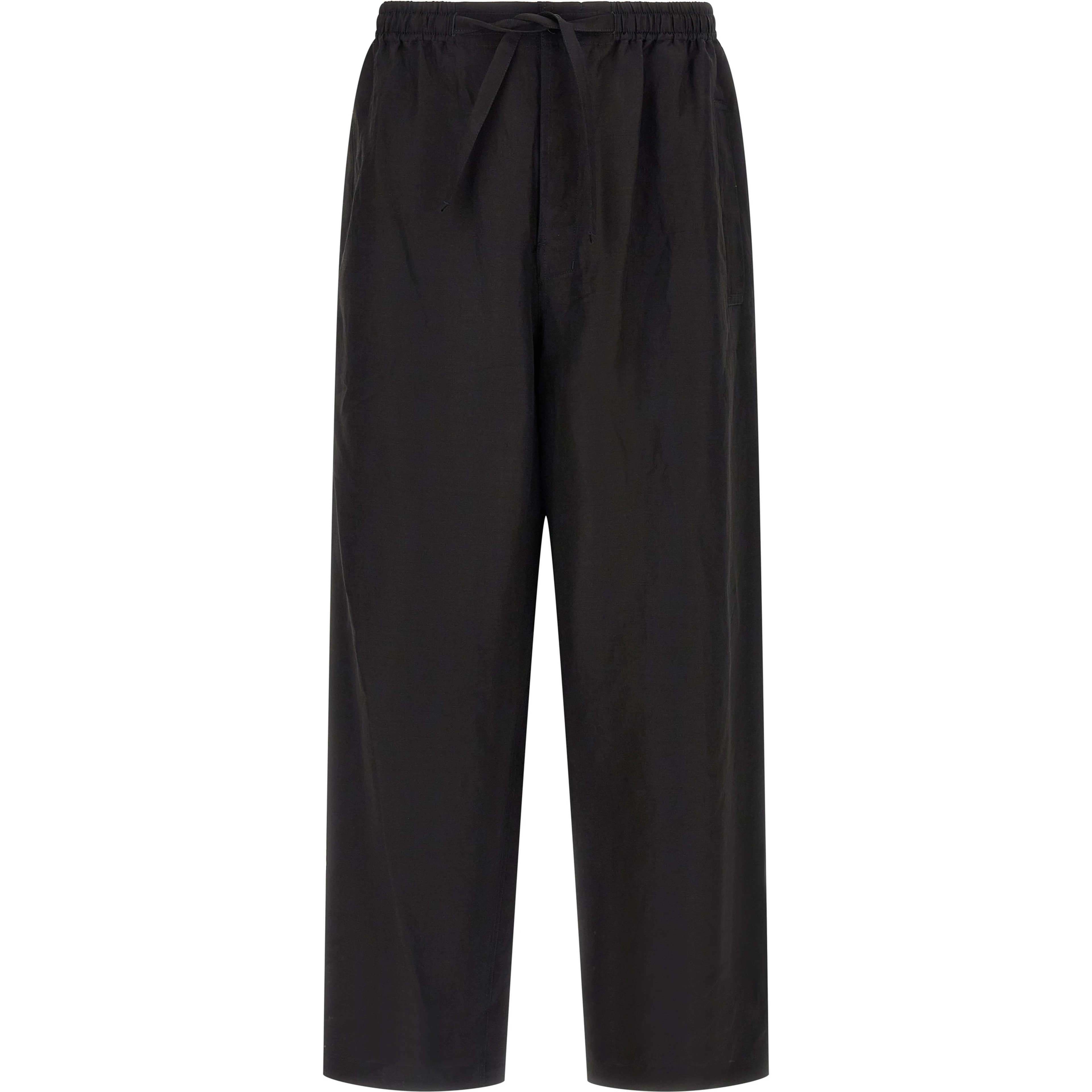 Black Linen Casual Pants