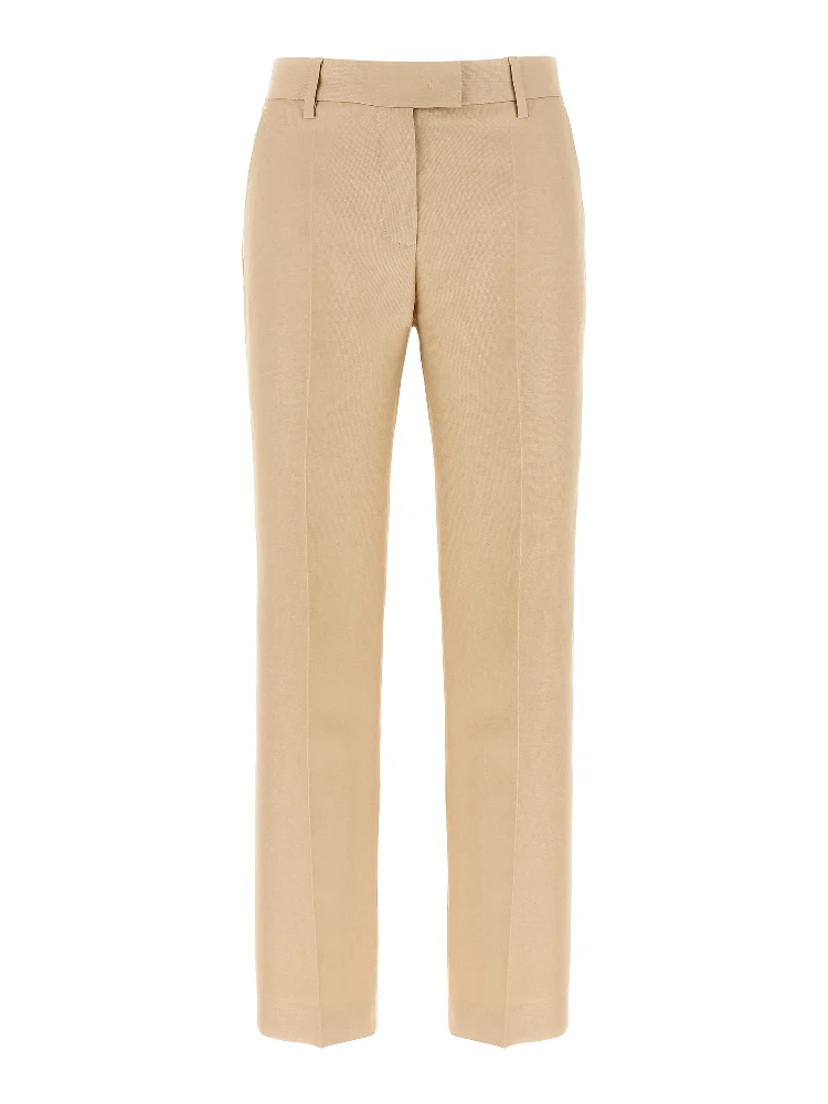 Beige Viscose Chino Pants