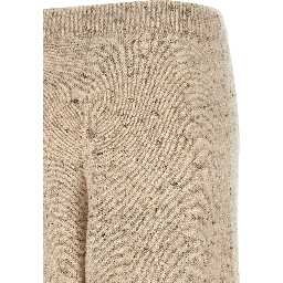 Beige Wool Athletic Pants