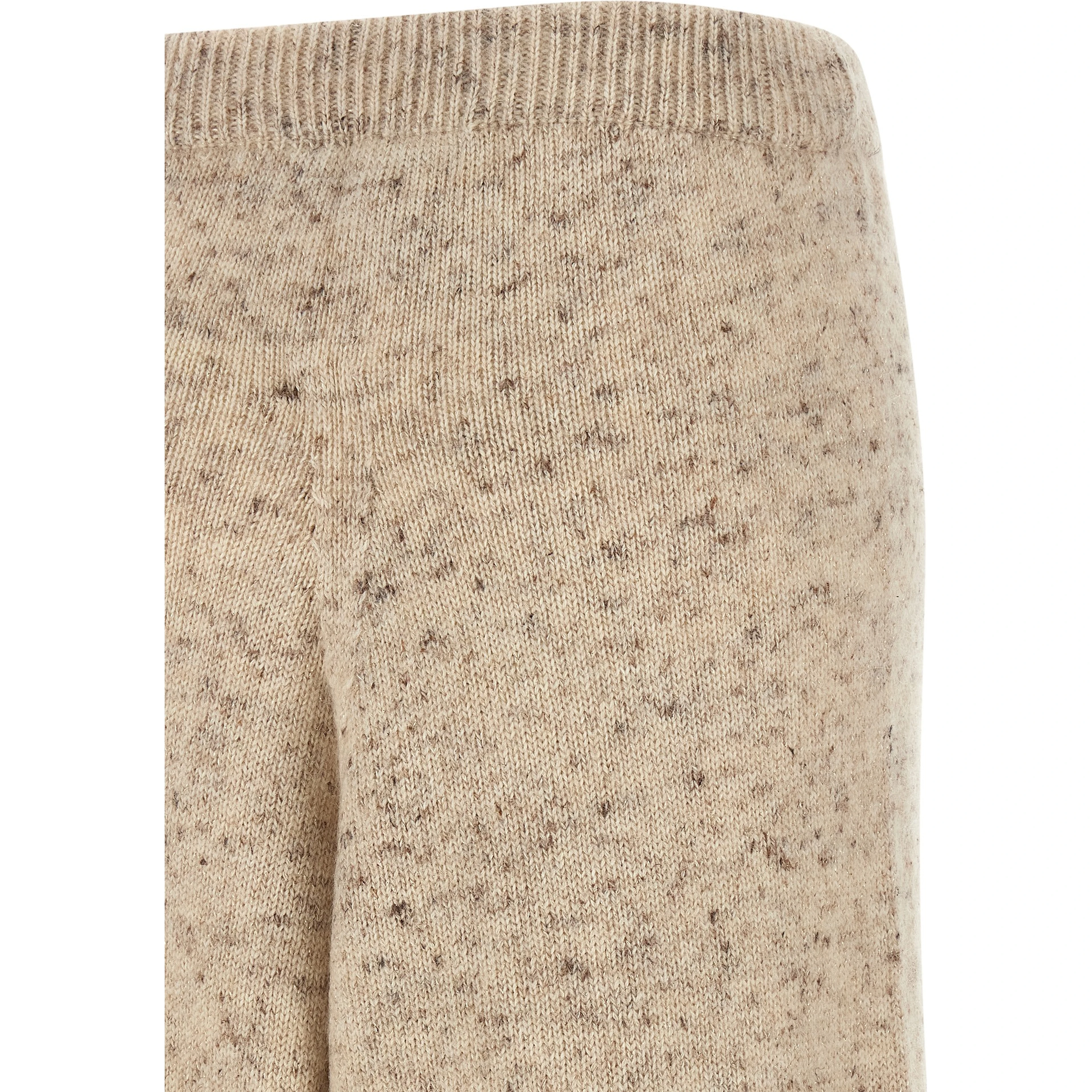 Beige Wool Athletic Pants