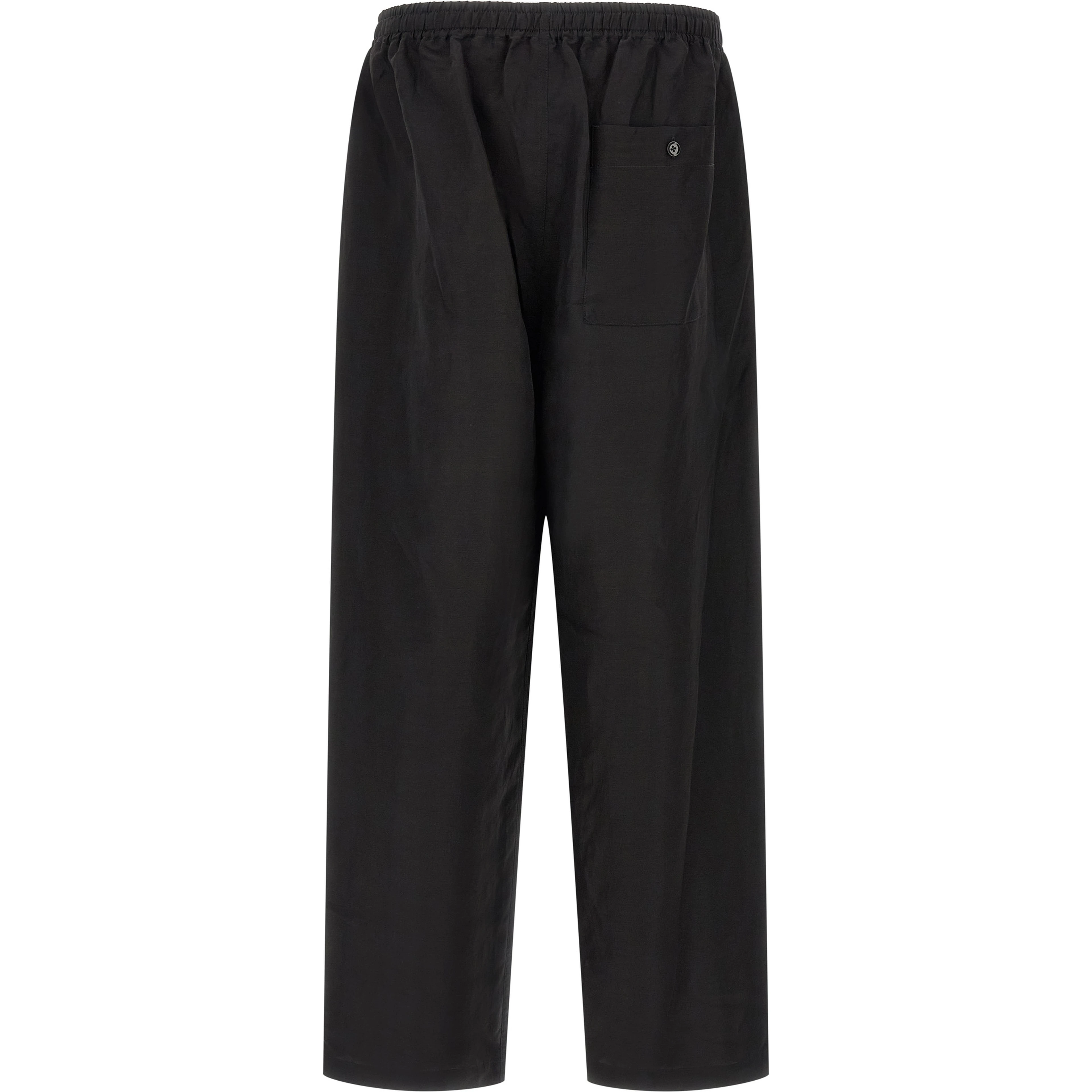 Black Linen Casual Pants