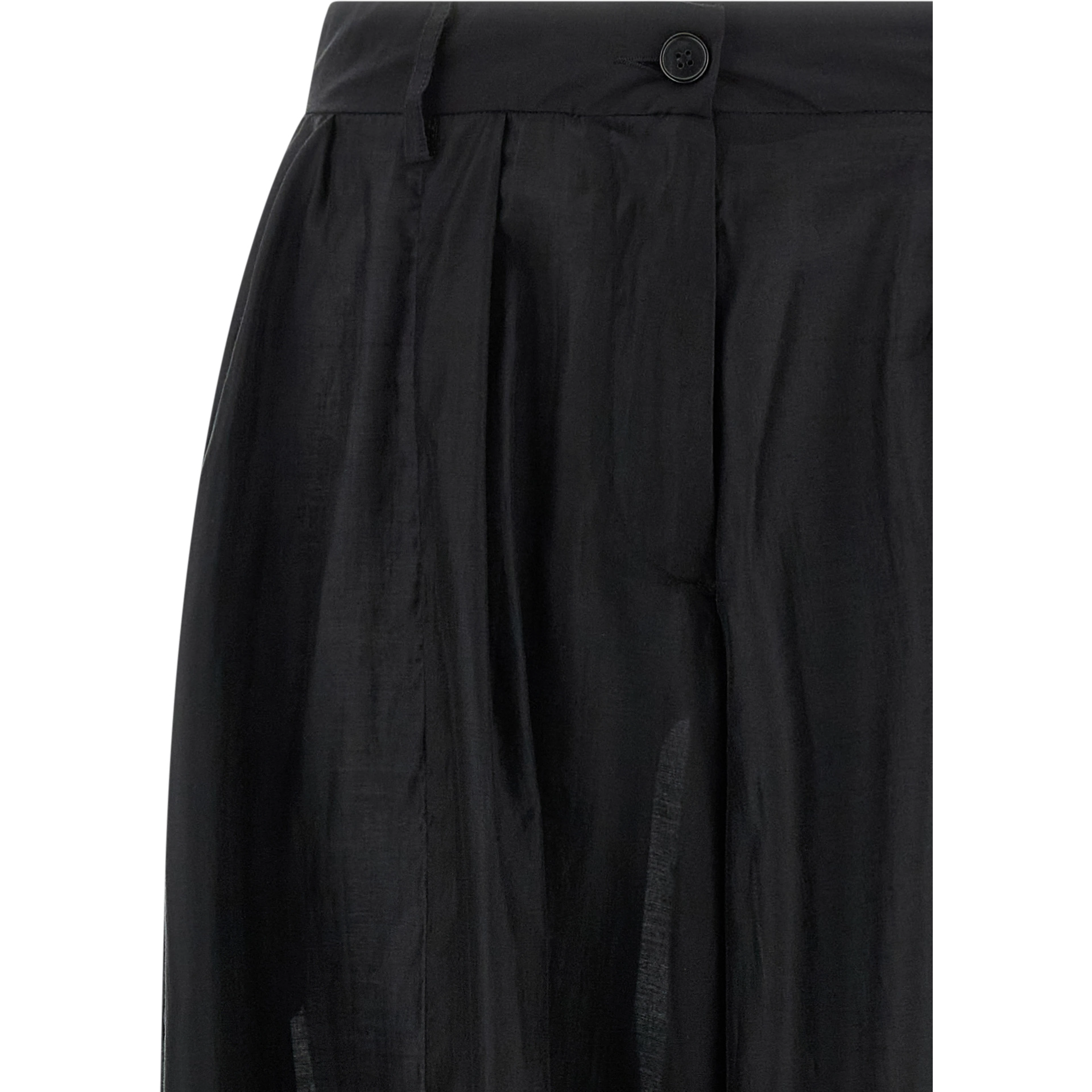 Black Lyocell Casual Pants