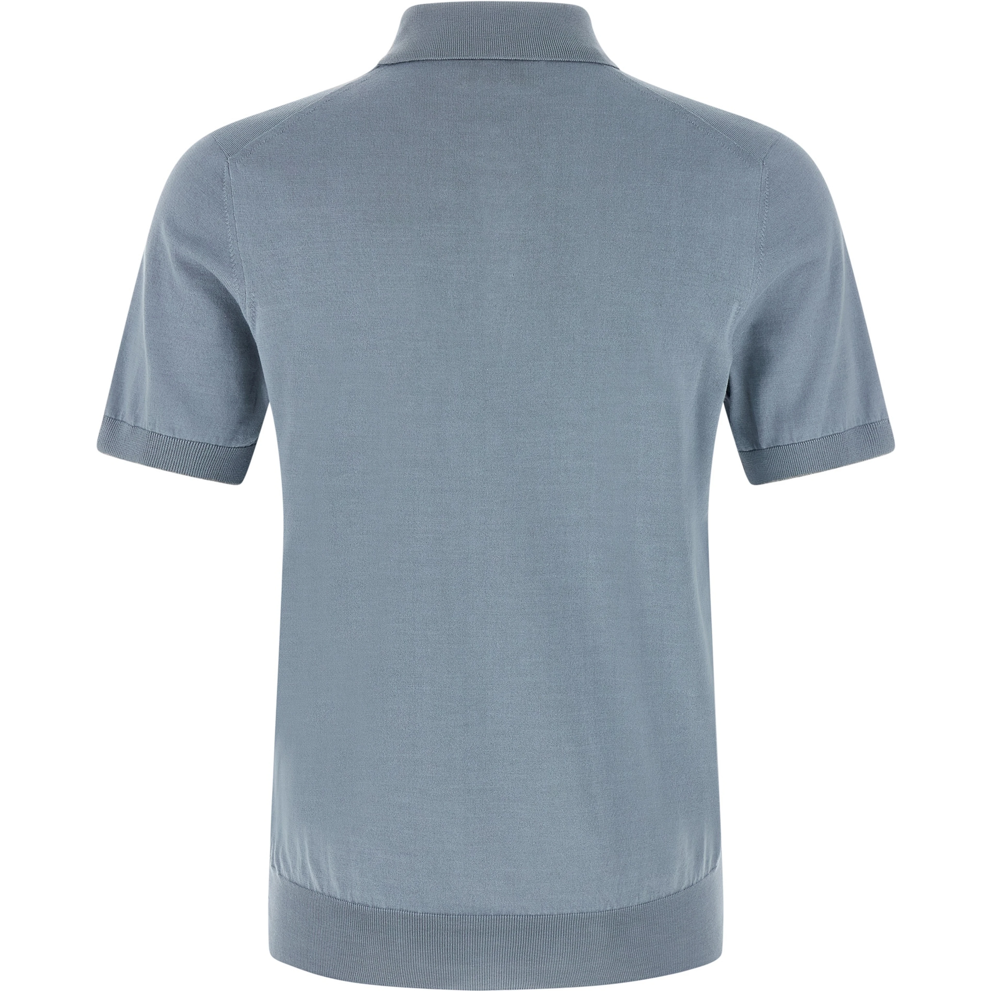 Blue Cotton Polo Shirt