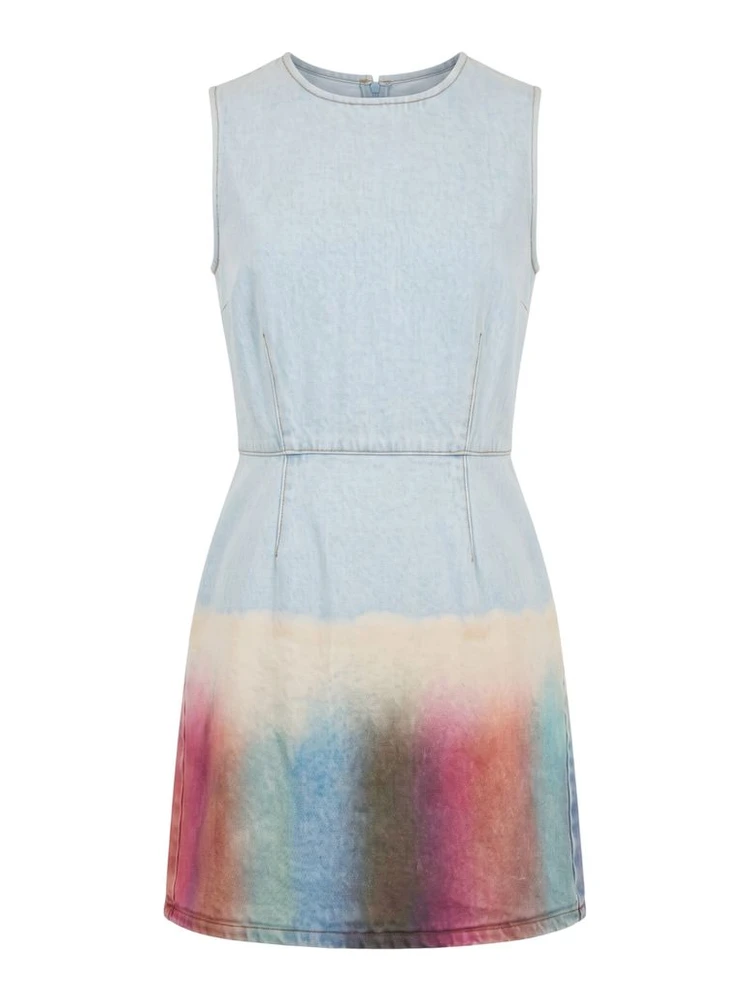 Blue Cotton Women Dress