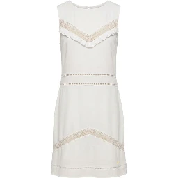 White Polyester Women Dress