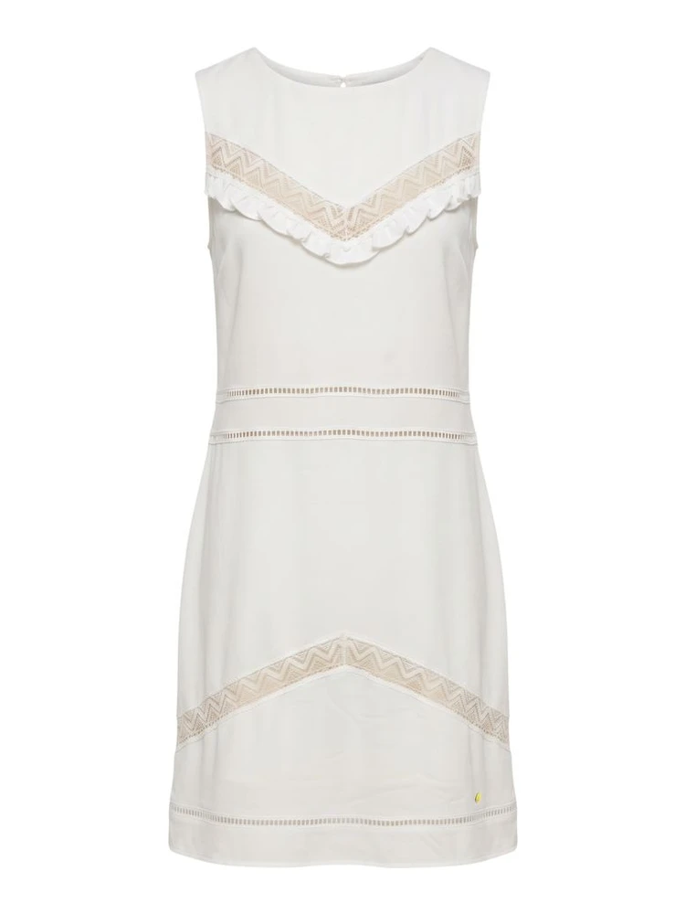 White Polyester Women Dress