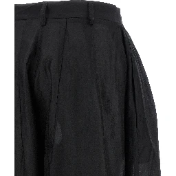 Black Lyocell Casual Pants