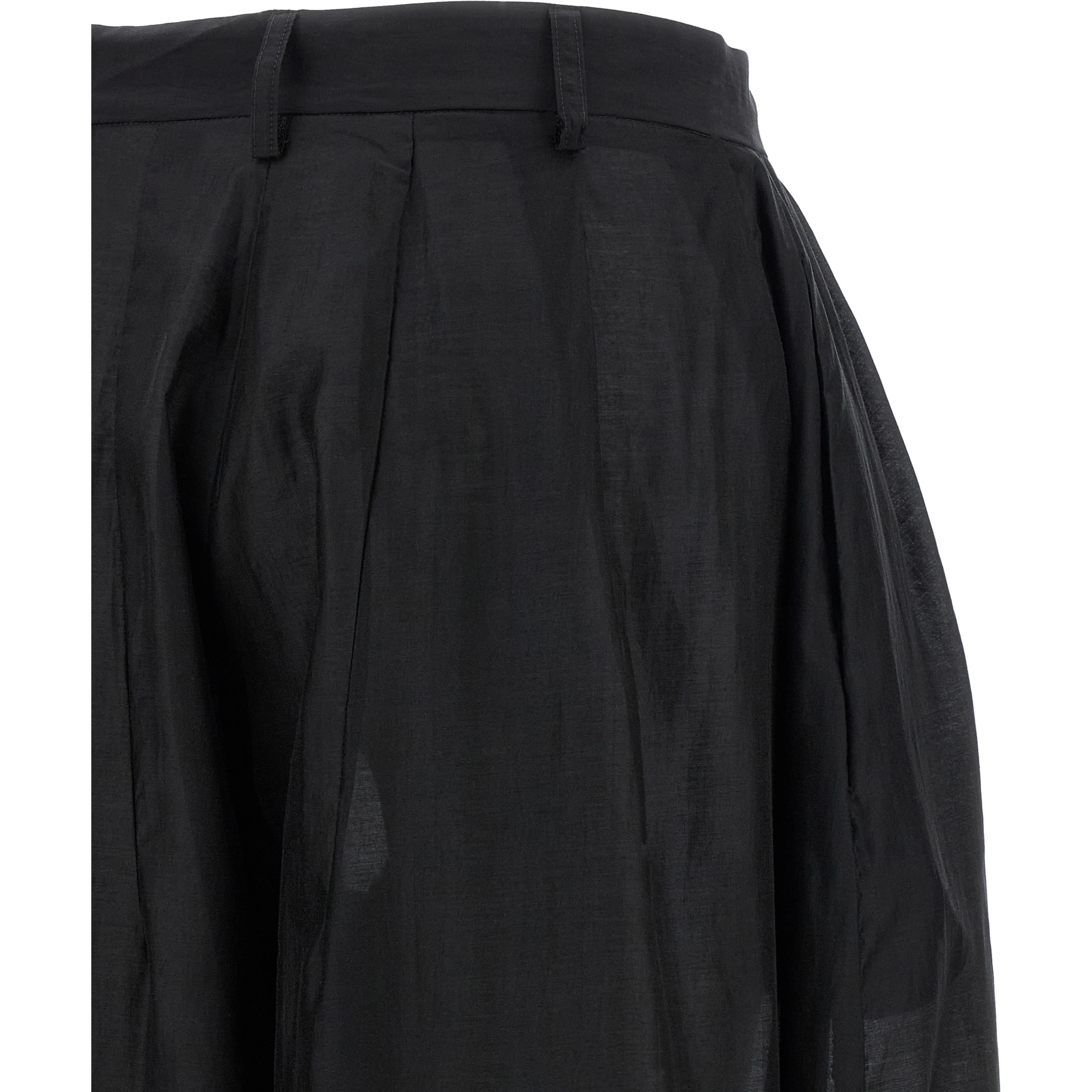Black Lyocell Casual Pants