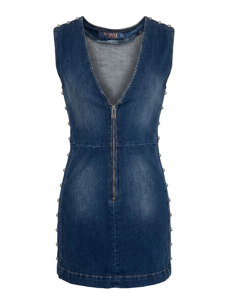 Blue Cotton Women Dress
