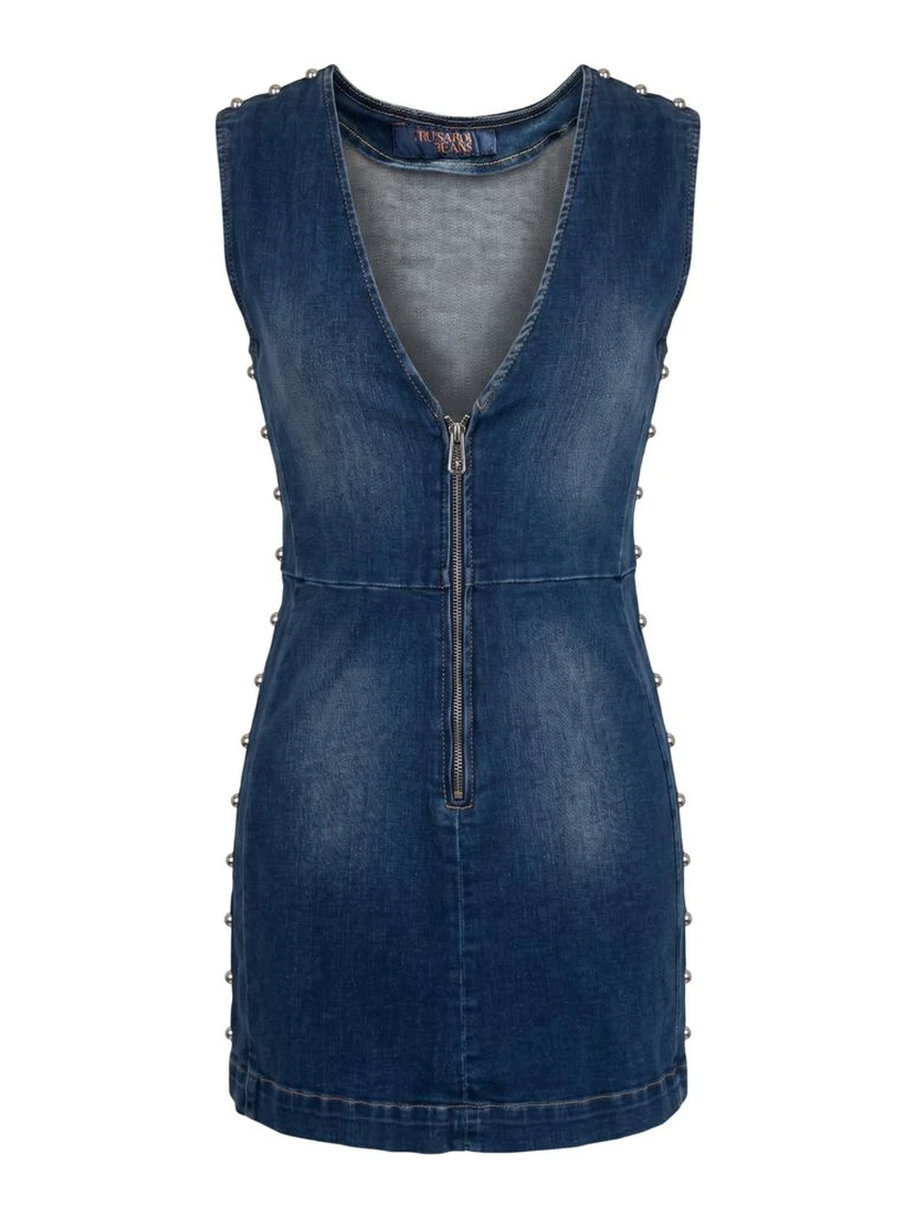Blue Cotton Women Dress