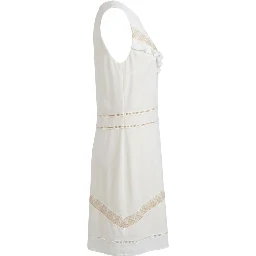 White Polyester Women Dress
