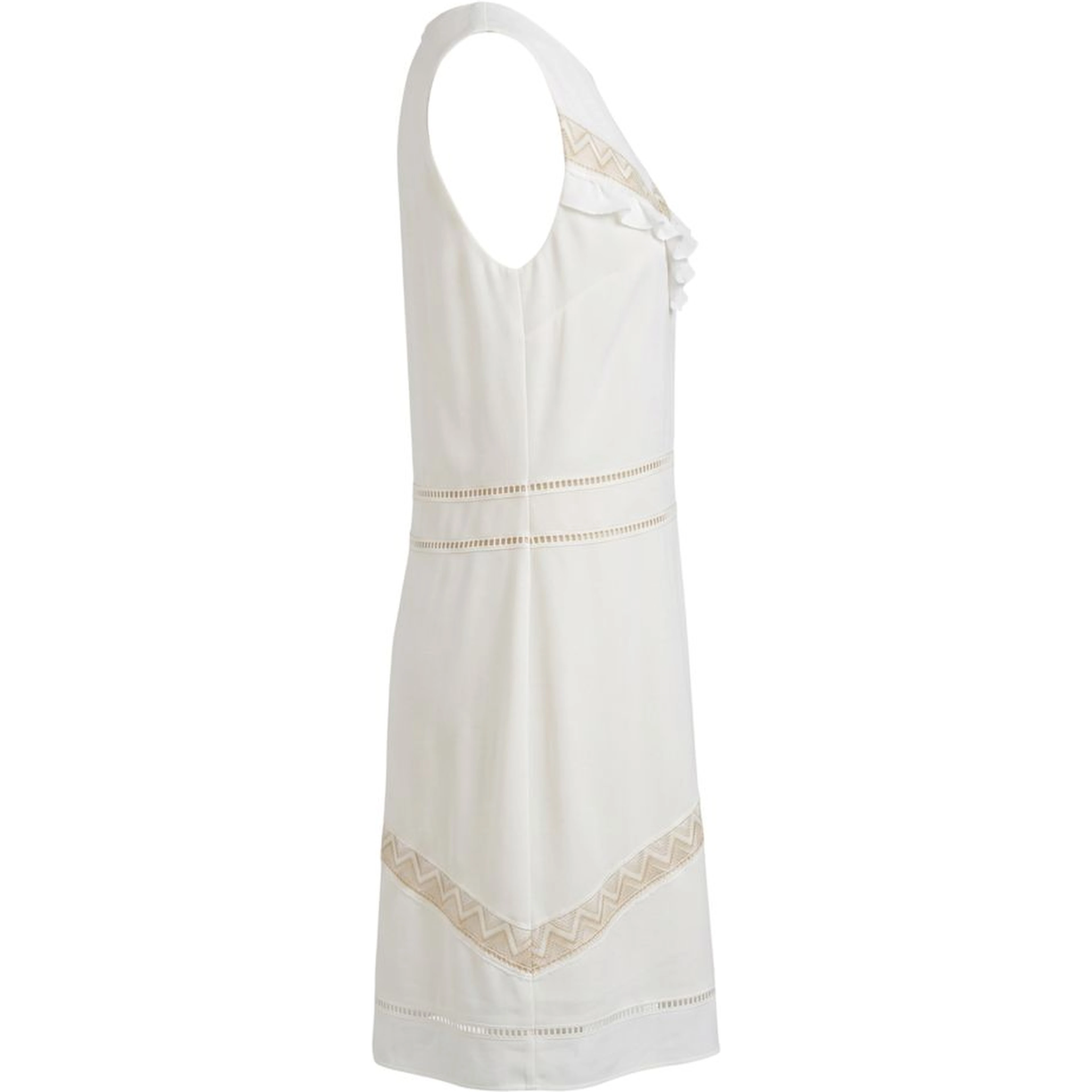 White Polyester Women Dress