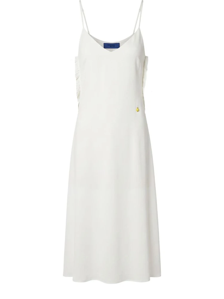 White Polyester Women Dress