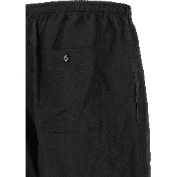 Black Linen Casual Pants