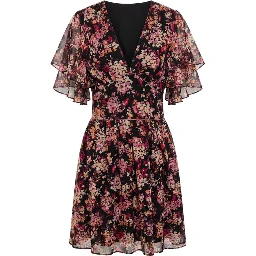 Black Polyester Women Dress
