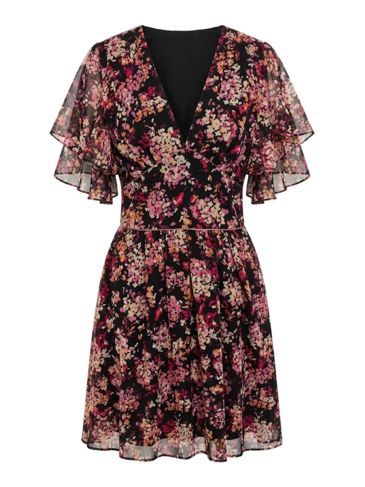 Black Polyester Women Dress