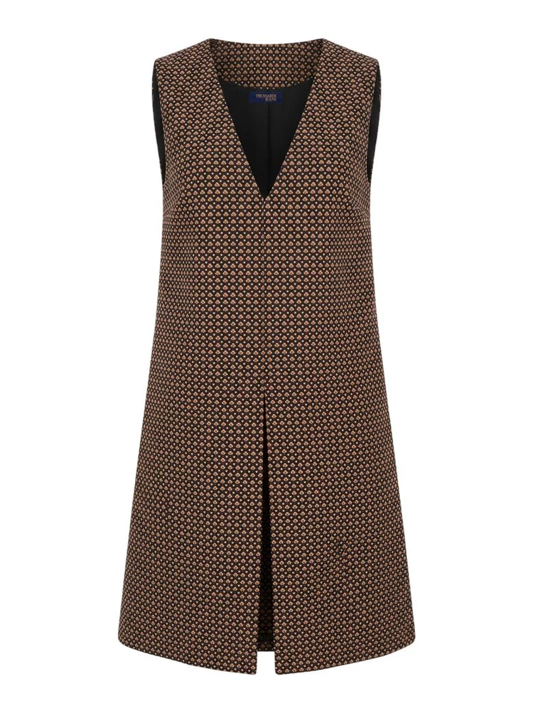 Beige Polyester Women Dress