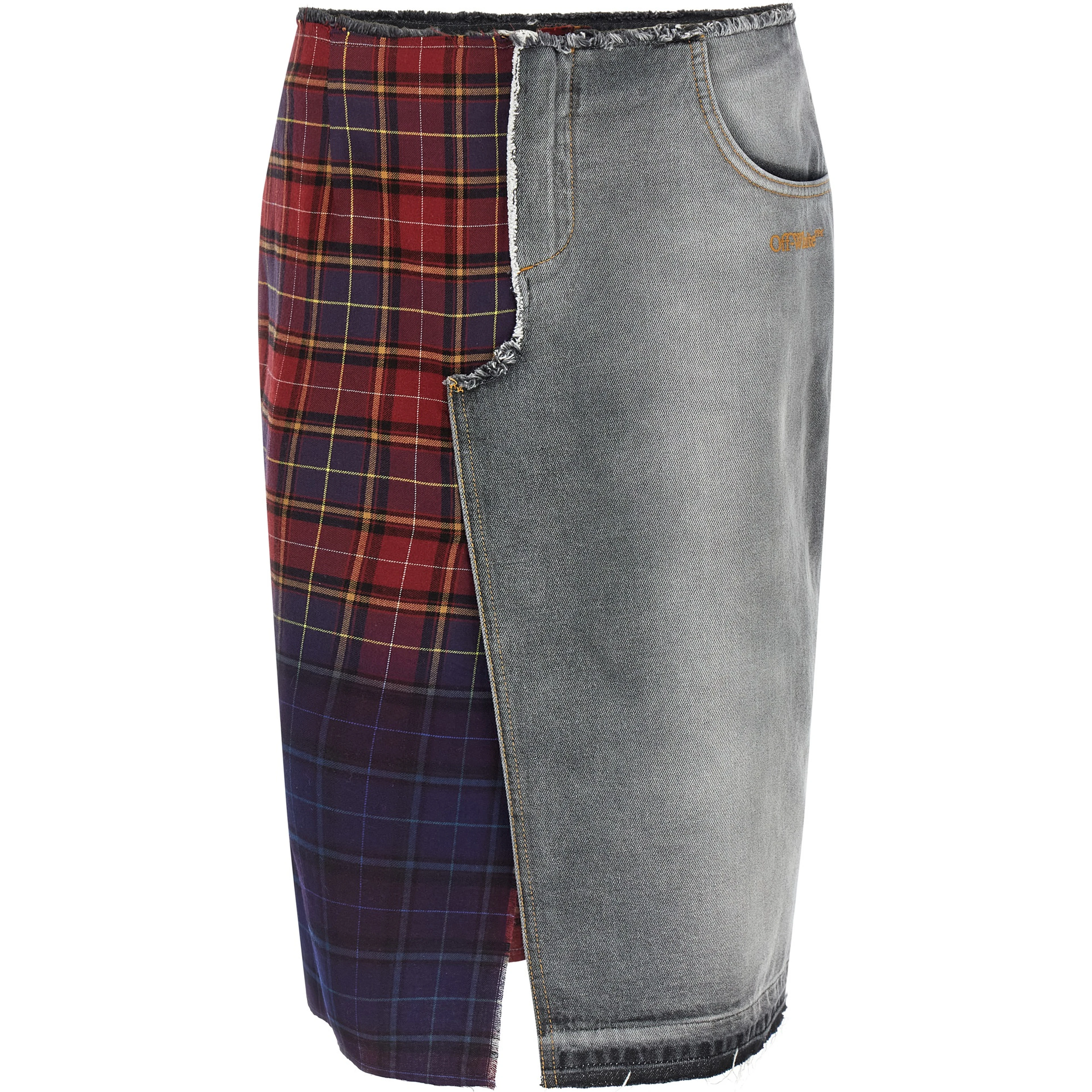 Multicolor Cotton Midi Skirt