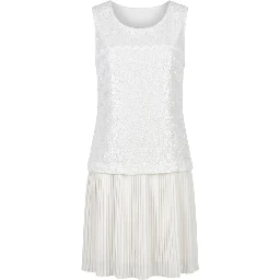 White Polyester Women Dress