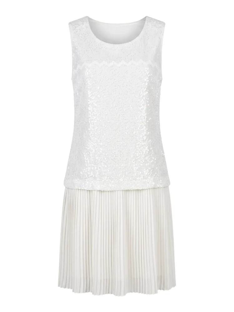 White Polyester Women Dress