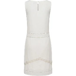 White Polyester Women Dress