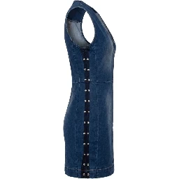 Blue Cotton Women Dress