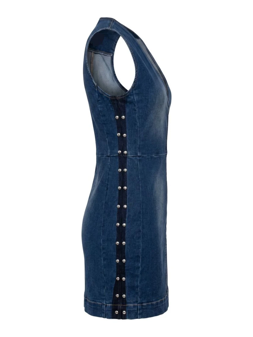 Blue Cotton Women Dress
