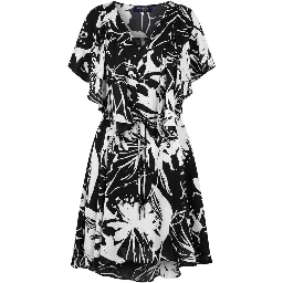 Black Polyester Women Dress