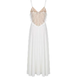 White Polyester Women Dress