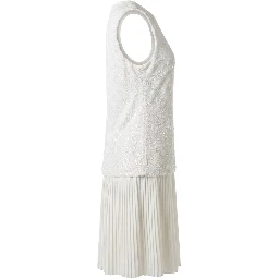 White Polyester Women Dress