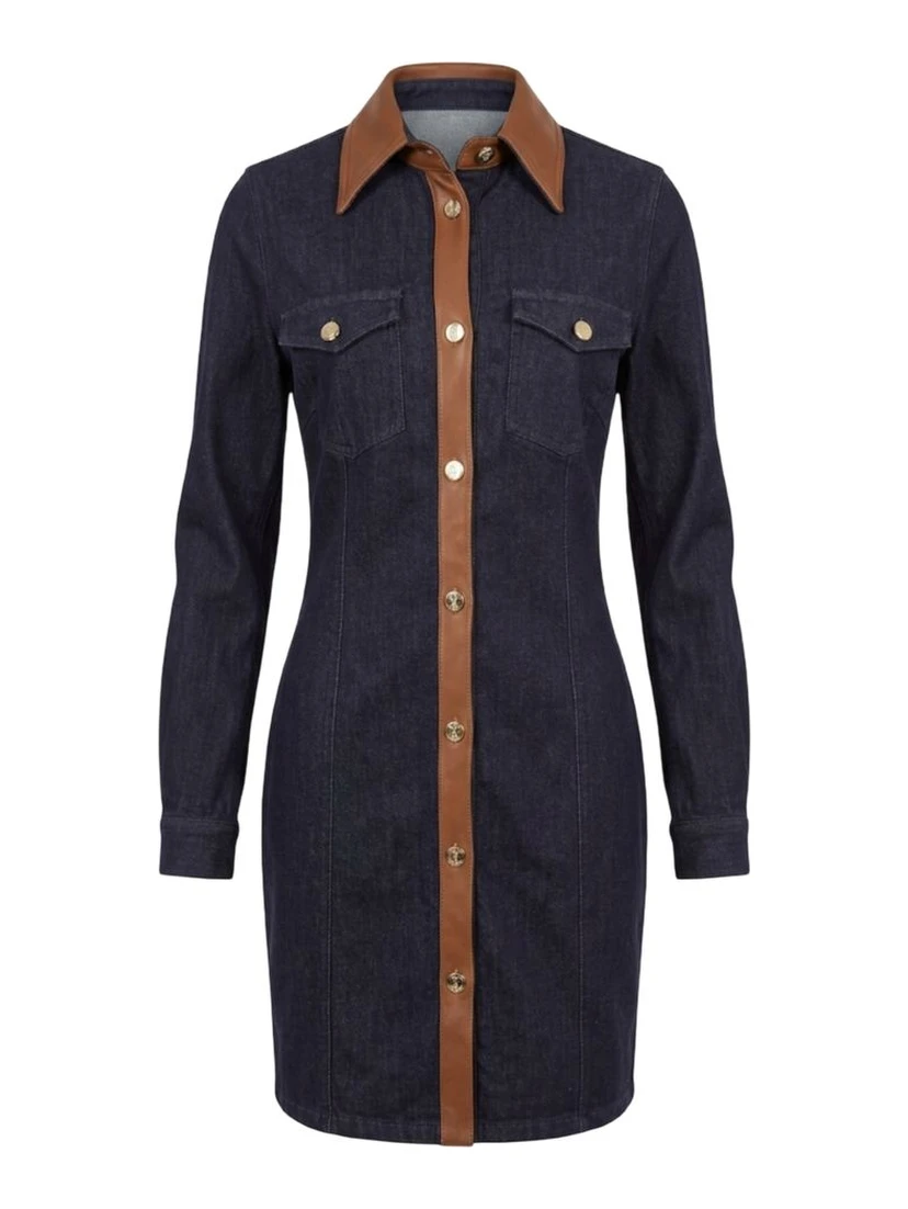 Blue Cotton Women Dress