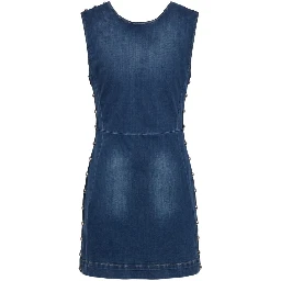 Blue Cotton Women Dress