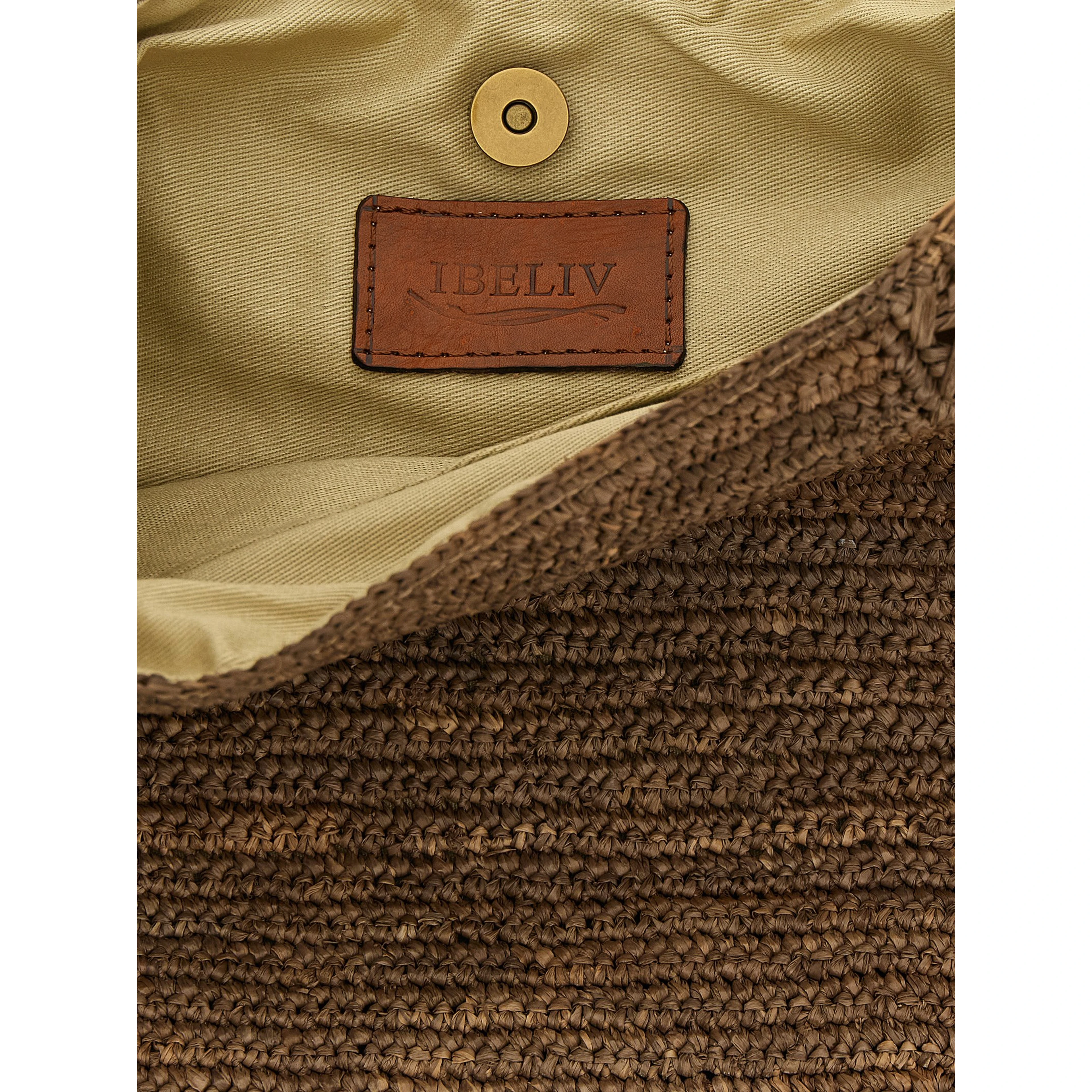 Brown Raffia Shoulder Bag