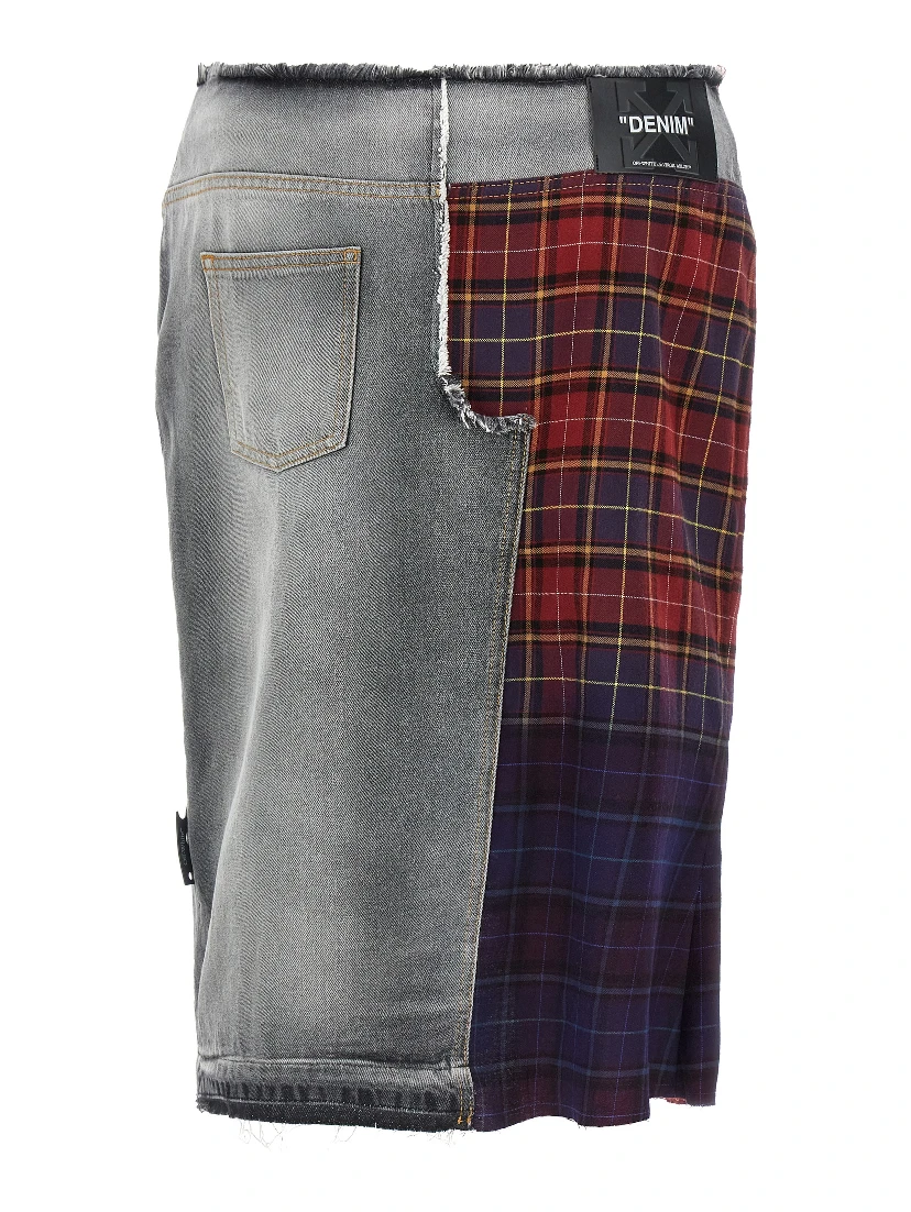 Multicolor Cotton Midi Skirt