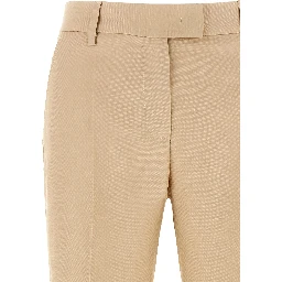Beige Viscose Chino Pants