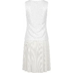 White Polyester Women Dress