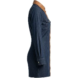 Blue Cotton Women Dress