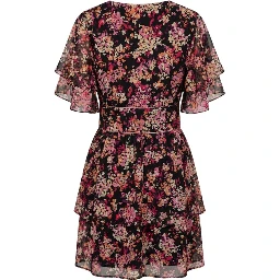 Black Polyester Women Dress