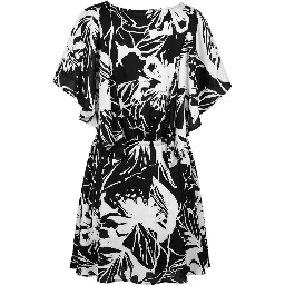 Black Polyester Women Dress