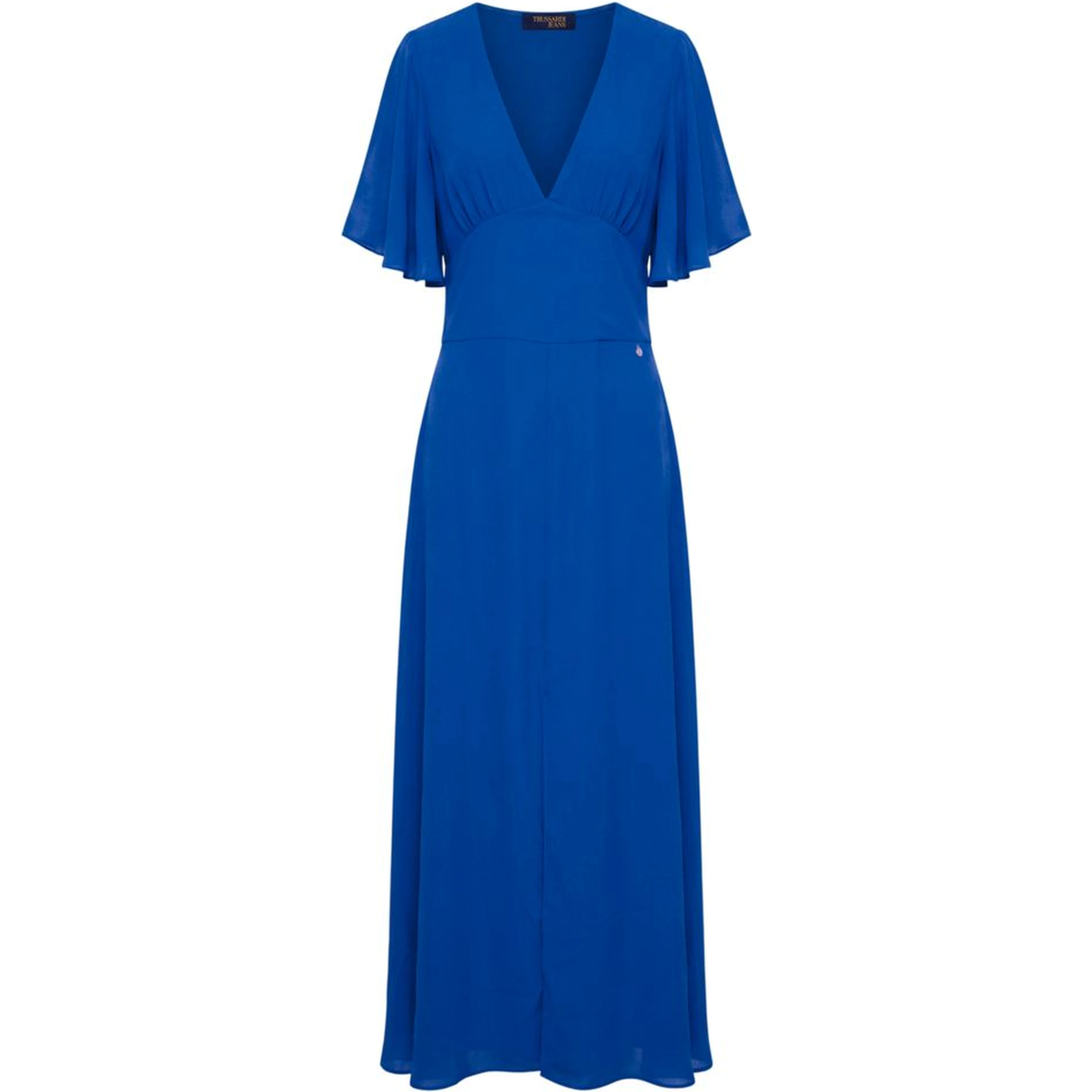 Blue Polyester Women Dress