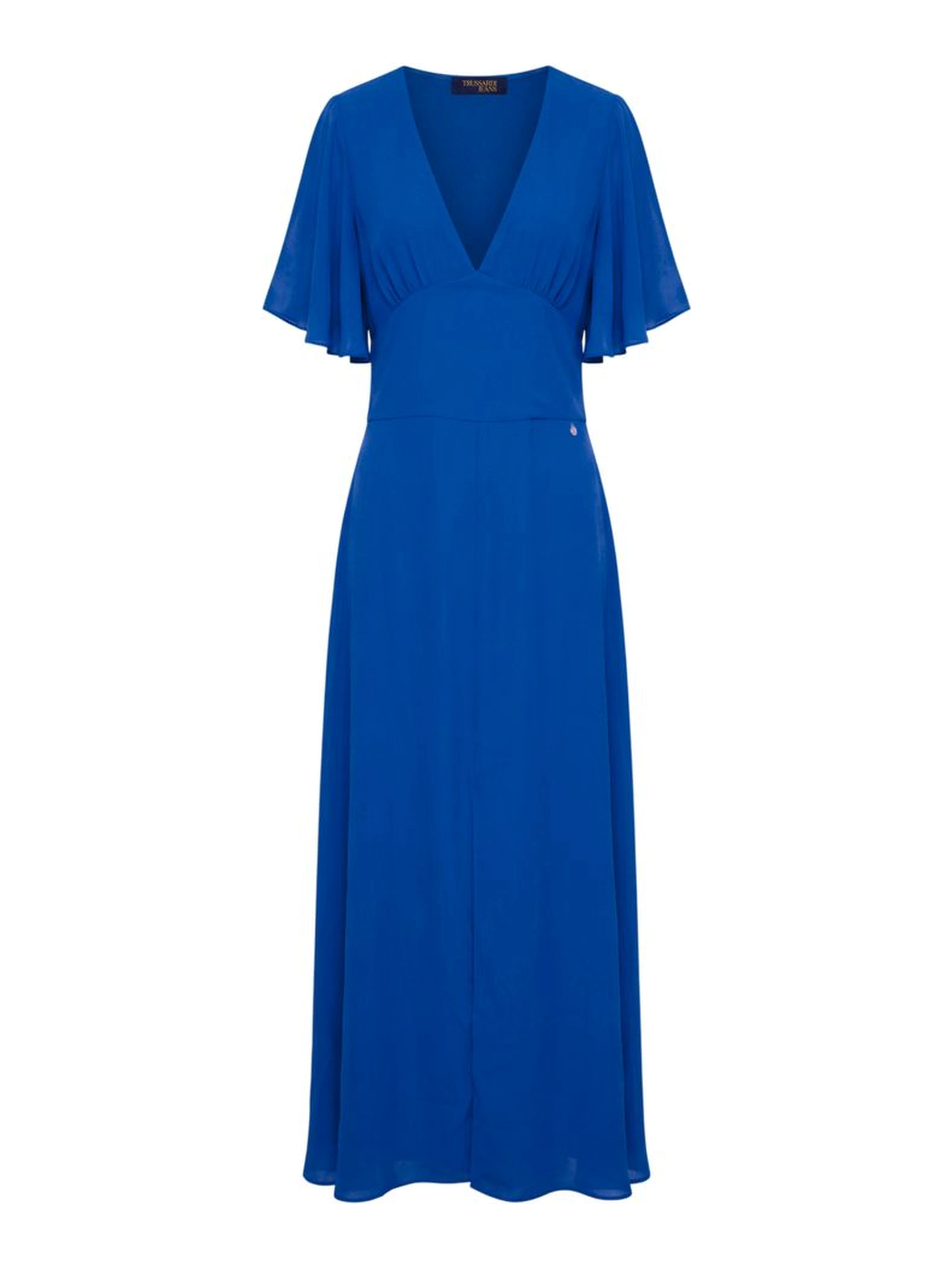 Blue Polyester Women Dress