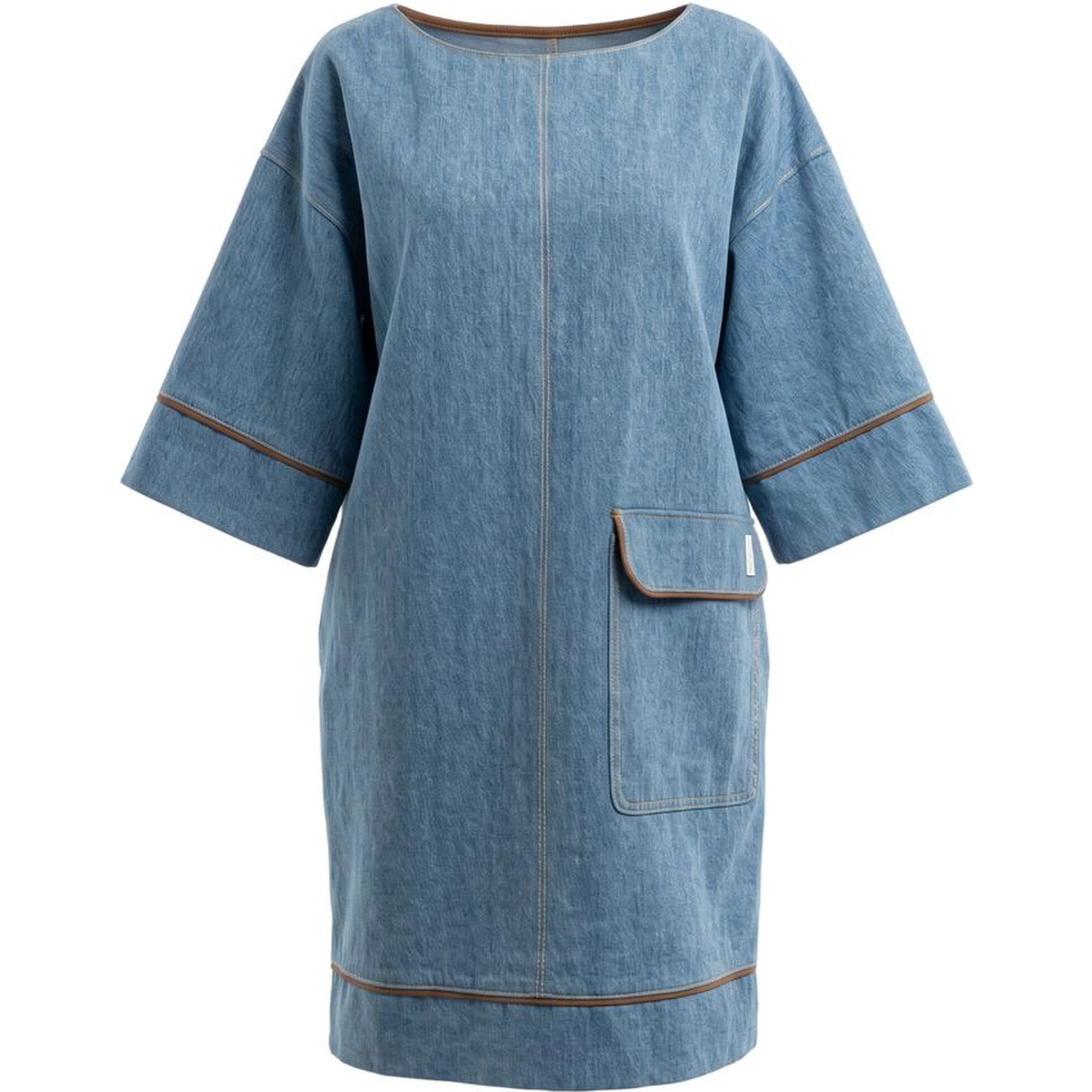 Blue Cotton Women Dress
