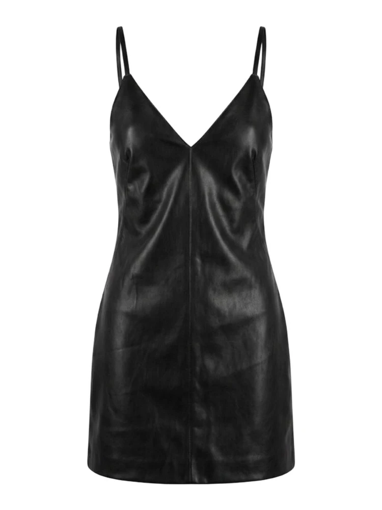 Black Polyester Women Dress