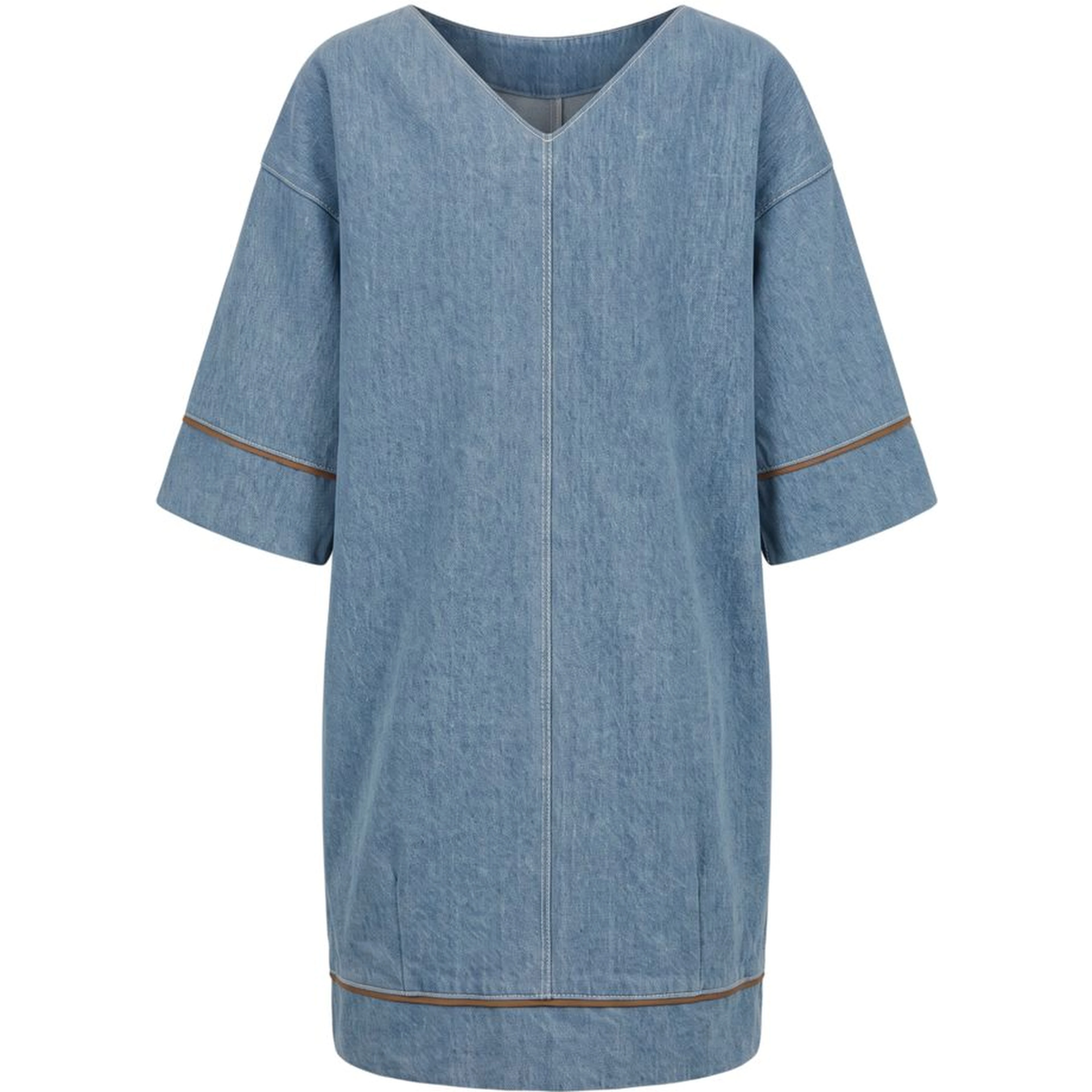 Blue Cotton Women Dress