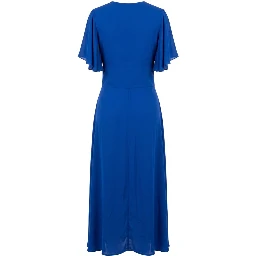 Blue Polyester Women Dress