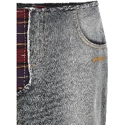 Multicolor Cotton Midi Skirt